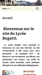 Mobile Screenshot of lycee-bugatti.net