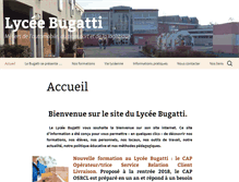 Tablet Screenshot of lycee-bugatti.net